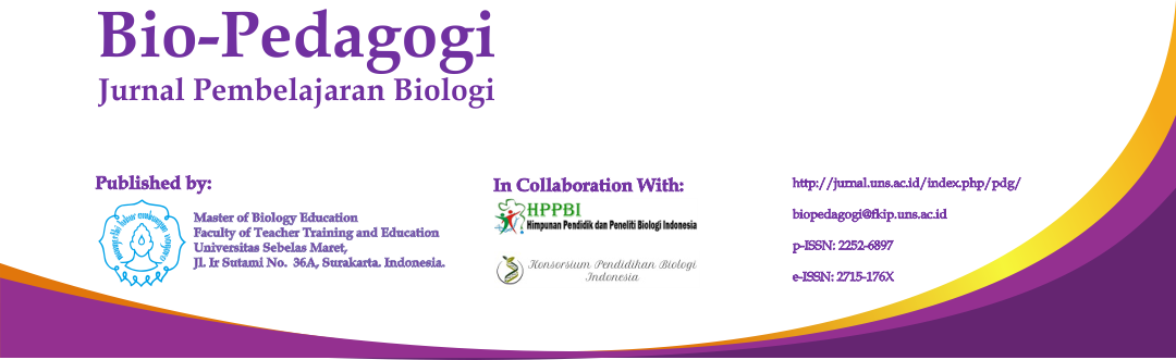 Bio-Pedagogi: Jurnal Pembelajaran Biologi