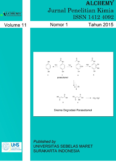 Alchemy jurnal penelitian kimia, Vol. 11, no. 1, 2015