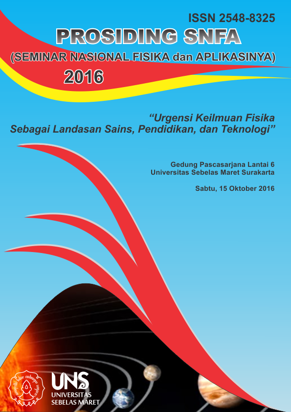 Prosiding SNFA (Seminar Nasional Fisika dan Aplikasinya) 2016